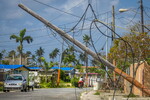 Downed power lines after Hurricane Maria