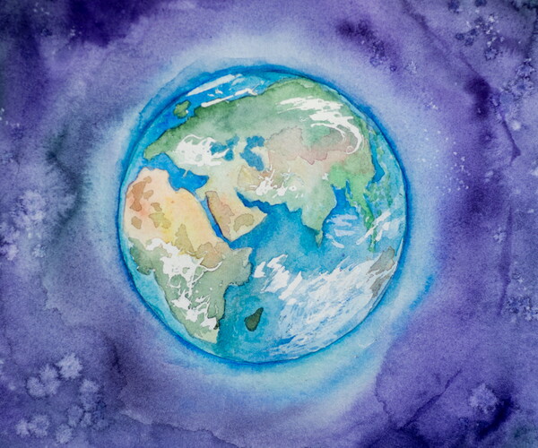 earth watercolor
