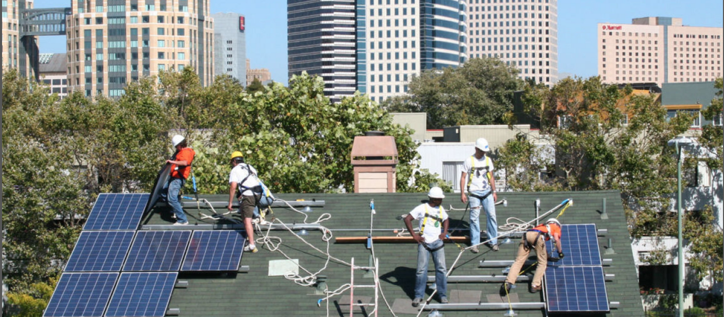 Solar install in urban community