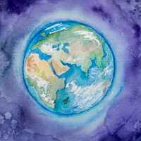 earth watercolor
